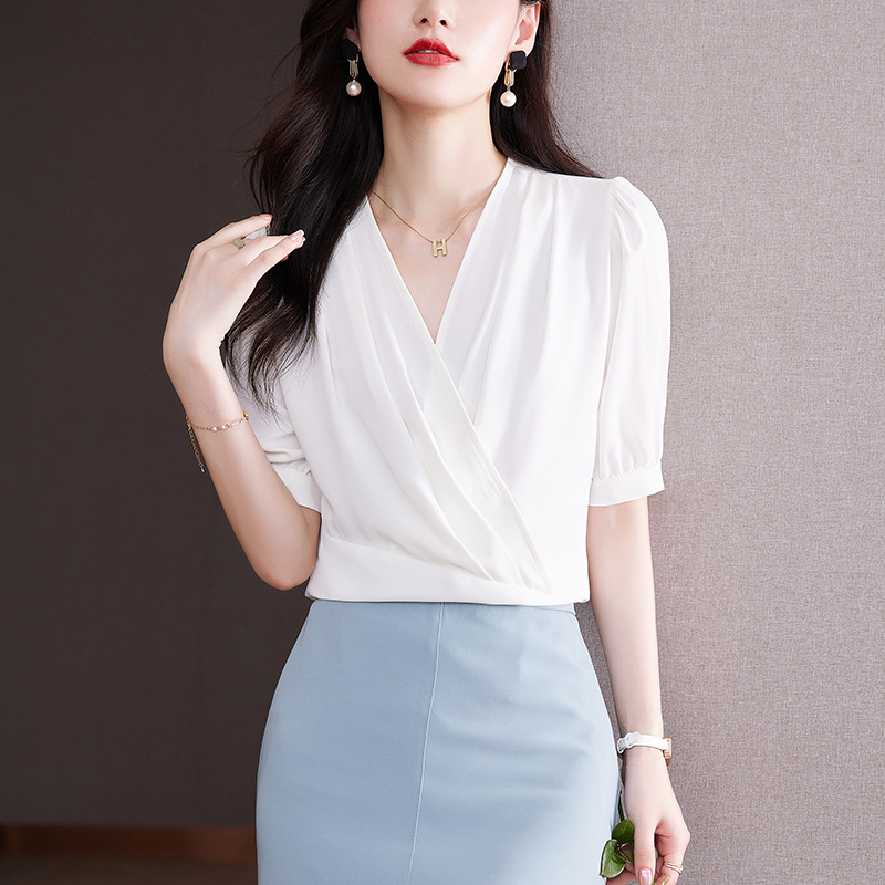 White summer design elegant shirt