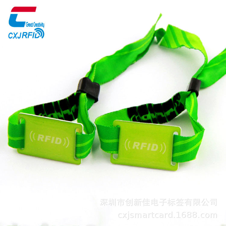 ICODE SLIX织唛腕带 RFID高频编织腕带 ISO15693协议 NFC识别腕带