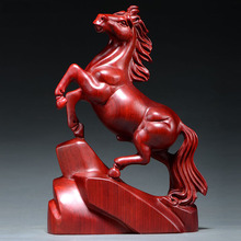花梨木雕马摆件实木马雕刻工艺品红木马摆件木马摆件家居开业王之