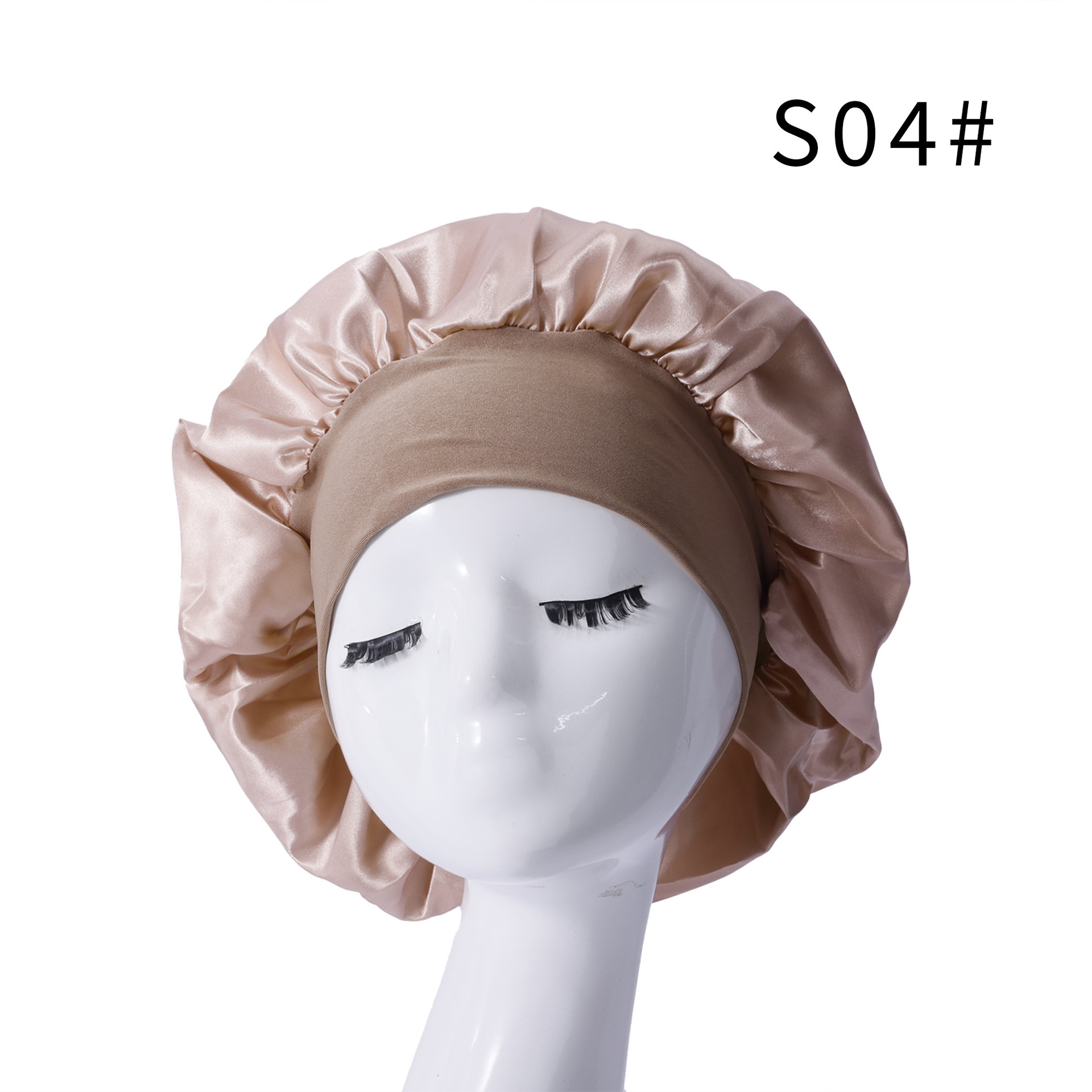 Europa y América clásica sombrero de baño de color sólido adulto transfronterizo moda transfronterizo satén amplio sombrero de dormir damas quimioterapia cuidado del cabello