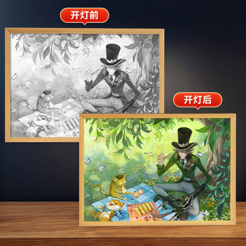 第五人格周辺照明絵画庭師漁師装飾クリエイティブ装飾品誕生日ギフトフォトフレーム雰囲気ナイトライト
