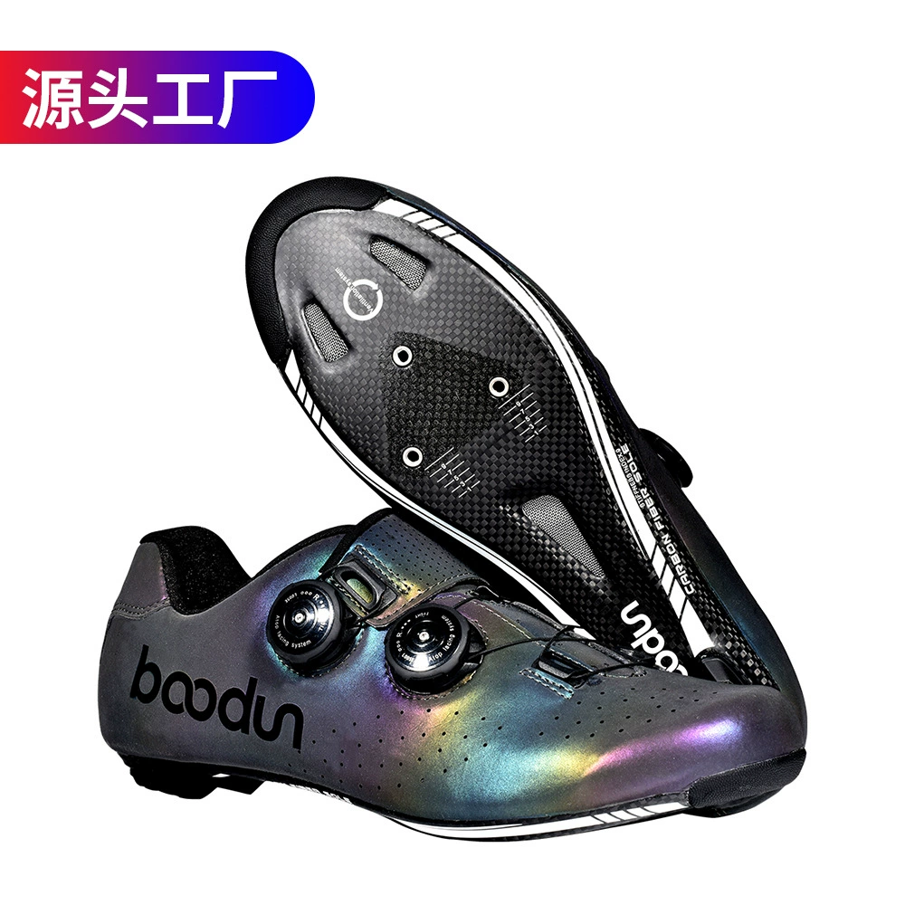 Фабричная красочная велосипедная обувь, уличная износостойкая велосипедная амортизирующая Нескользящая велосипедная спортивная обувь из углеродного волокна с дорожным замком