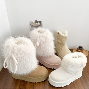 A6091M�����YëͲ��׃ɴ�ѩ��ЬŮ2025�¿���ӽq�Ӻ�ů��Ь