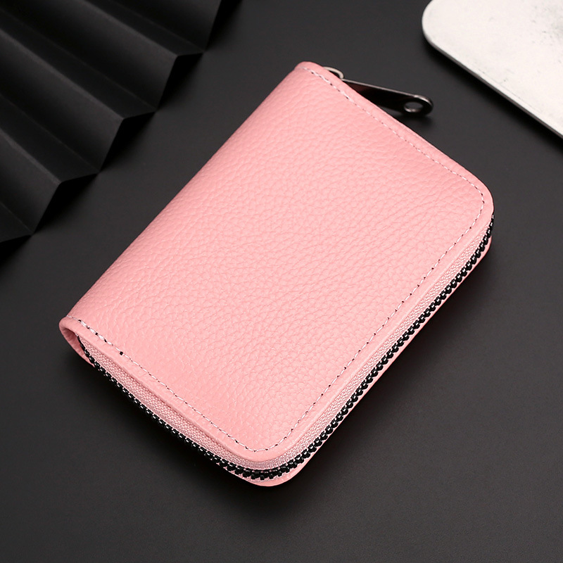 Tarjetero para hombre, gran capacidad, múltiples ranuras para tarjetas, tarjetero para mujer, anti-desmagnetización, integrado, exquisito, de alta gama, compacto.