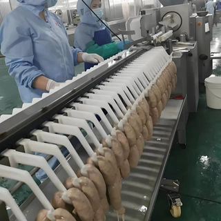 全自动纯肉肠香肠生产线香肠加工成套设备红肠腊肠生产流水线