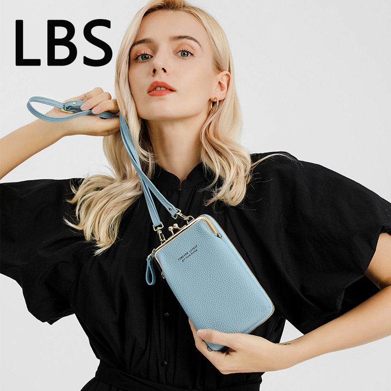 Cross-Border Mobile Phone Bag Pu Leather Crossbody Bag Shoulder Bag Rfid Anti-Theft Portable Multifunctional Mobile Phone Wallet Japan and Korea