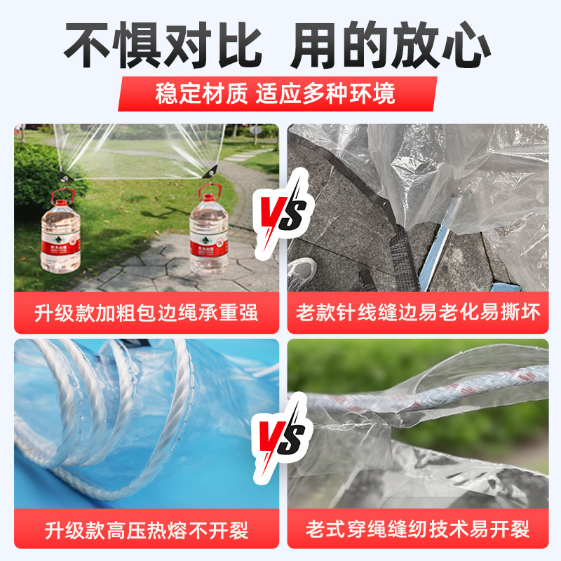 跨境PVC透明防水布加厚雨布花卉养殖保温PVC防水塑料布透明防雨布|undefined