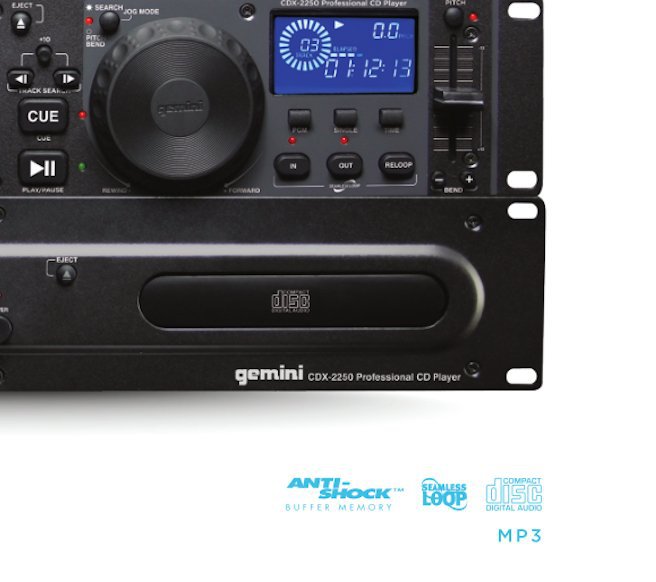 议价DJ器材酒吧打碟机专业双CD播放机 GEMINI双子星CDX-2250