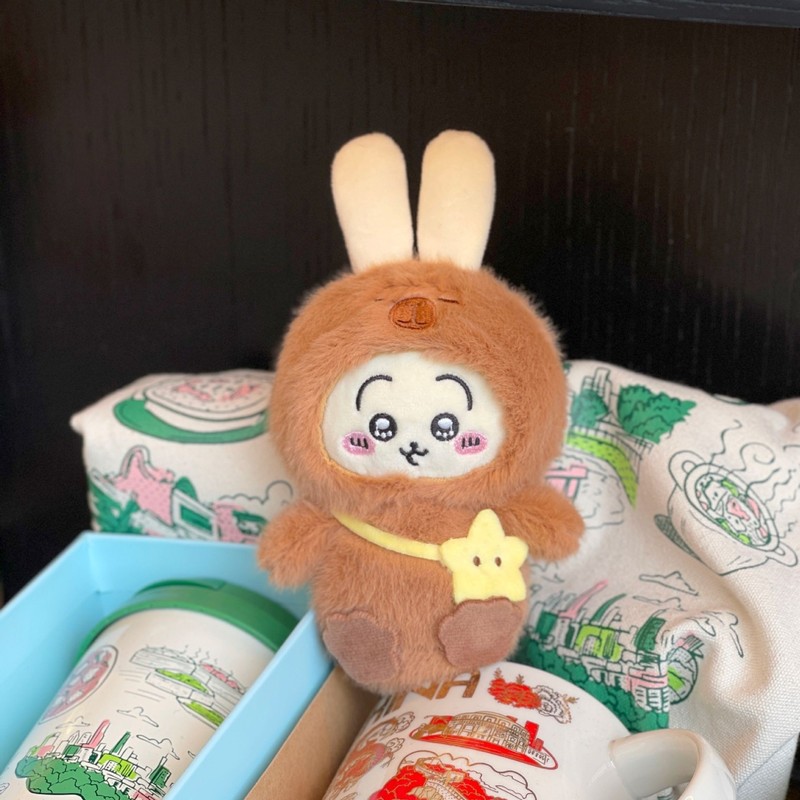 可爱chiikawa玩偶小八娃衣乌萨奇毛绒挂件吉伊卡哇高颜值包包挂饰|undefined