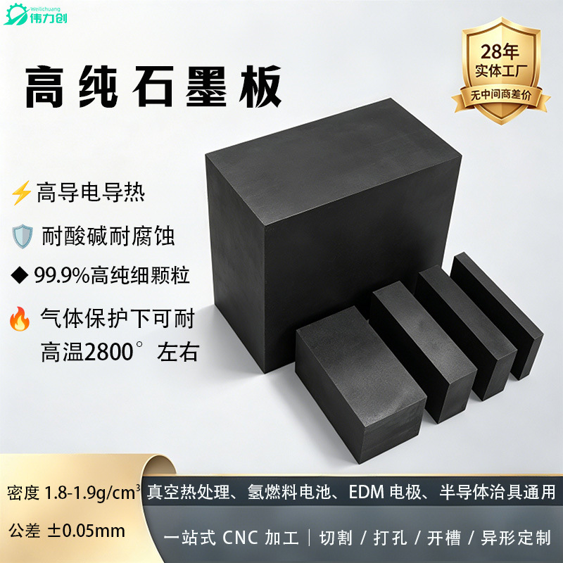 石墨板批发石墨加热板隔热板工业炉炉衬板定制冶金烧结石墨垫板