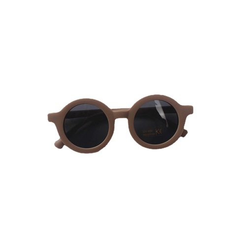 Ins Children's Retro Matte Round Frame Sunglasses for Kids Personality UV Protection Sunglasses