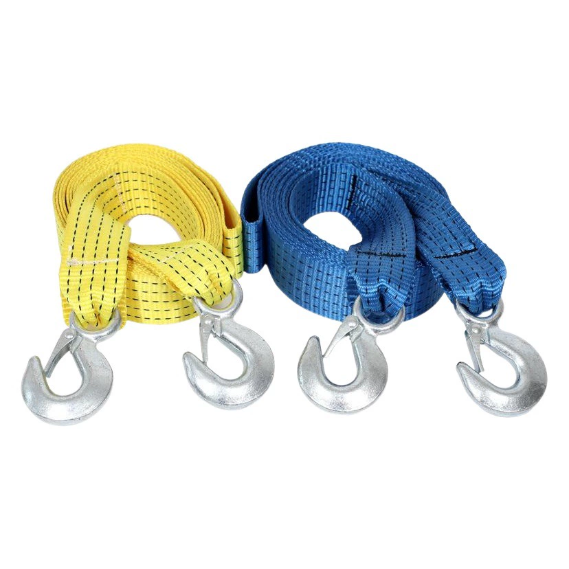 Двухслойный утолщенный буксировочный трос с крюками, оптовая продажа, буксировочный трос для автомобилей, трос для буксировки тяжелых грузов до 5 тонн