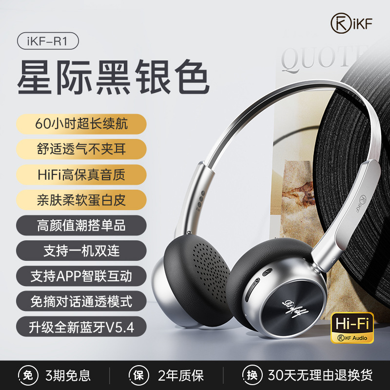 R1复古头戴式耳机小头无线蓝牙降噪2025款穿搭美拉德式艺术生|undefined