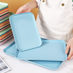 Wheat straw pallet, household, hotel, restaurant, rectangular plate, fruit plate, tea plate, plastic plate, dinner plate