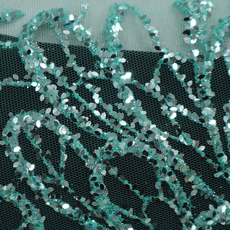 2024 nuevo hilo de malla espumante de plumas polvo de poliéster polvo de oro pulverizado tela de vestido de boda