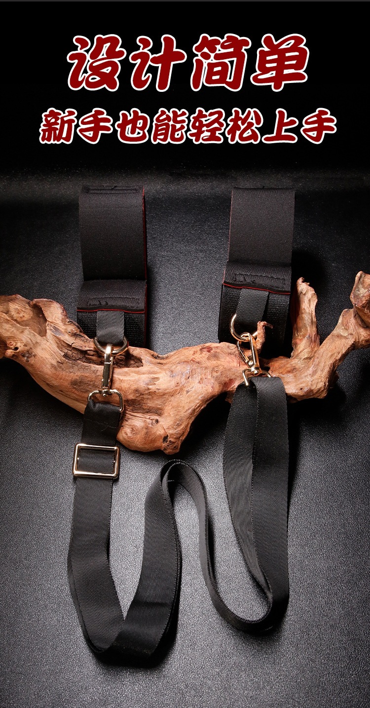 Jiuai Color-Contrast Bondage Restraint Set with Plush Handcuffs and Leg Restraints — detail image 1