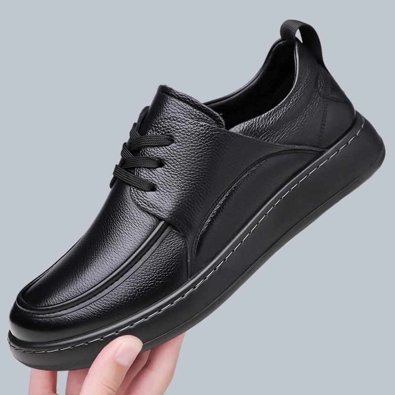 2025 otoño zapatos casuales de cuero para hombres zapatos de cuero suave cómodos de trabajo zapatos de cuero suave para hombres zapatos de cuero al por mayor image 1