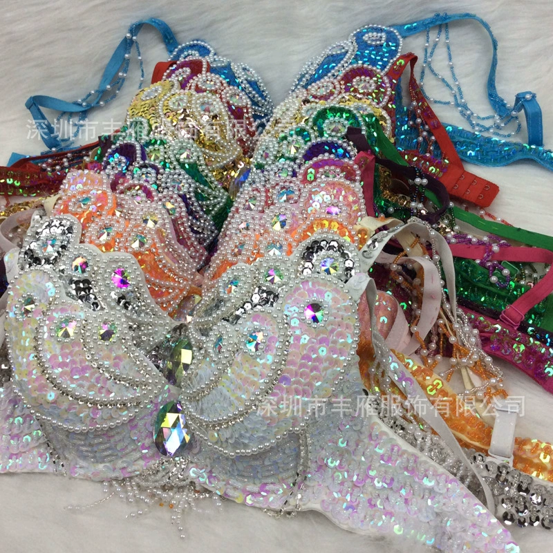 Nail sequins, bra, waist belt, set, suit, wholesale