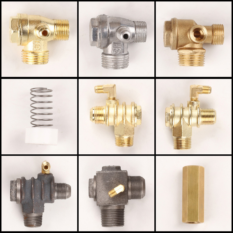 Air pump in stock air compressor accessories copper check valve oil-free Direct Connection Machine copper check valve cooling fin check valve