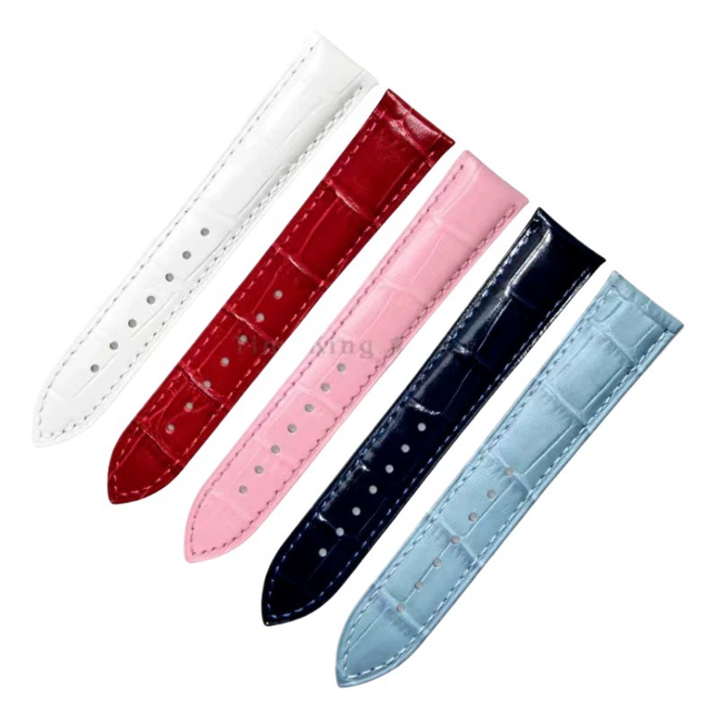 Ремешок для часов TK 6006A из телячьей кожи для мужчин и женщин, черный, с узором под бамбук и крокодила, ремешок из натуральной кожи