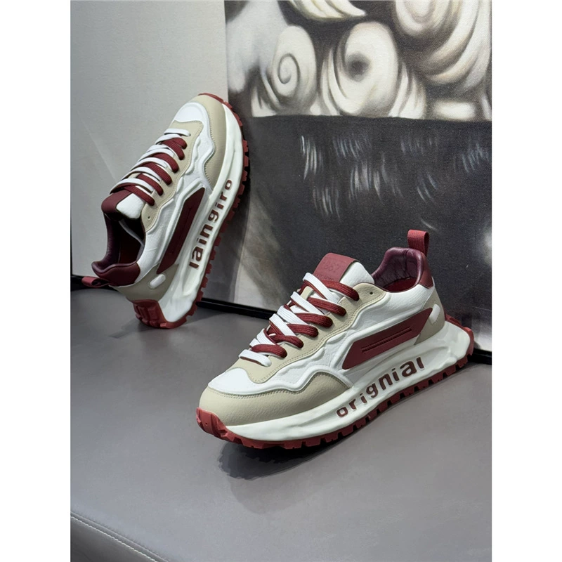 Модные белые кроссовки для мужчин, новинка весны 2025, дышащие кеды на толстой подошве, спортивные повседневные кроссовки в стиле «dad shoes» zmd