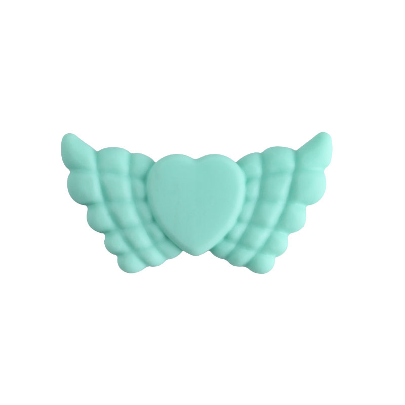 Creativo DIY bebé suministros Ángel amor alas de silicona joyería bebé chupete cadena molar teether pulsera Accesorios