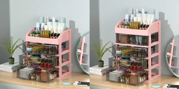 Crown black and pink (4 layers of 3 draws + 5 layers of 4 draws)