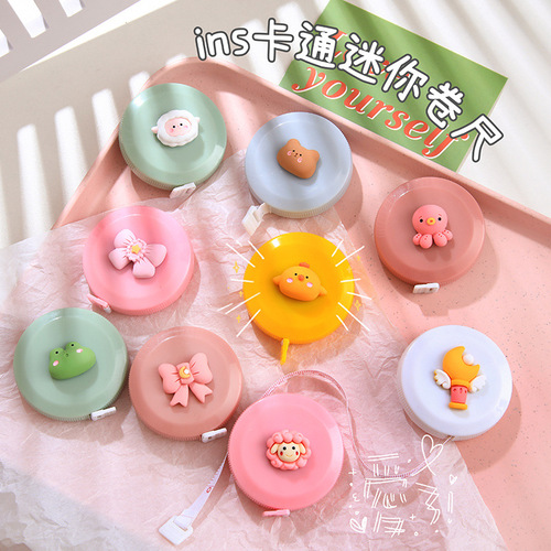ins mini tape measure cartoon cute tape measure portable meter waist waist measurement leg waist chest clothing soft ruler