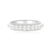 Shipe Jewellery 2025 Европейское и Американское минималистское кольцо s925 Серебряный бусин полуотверстие 2.5mm Холодный ветер кольцо