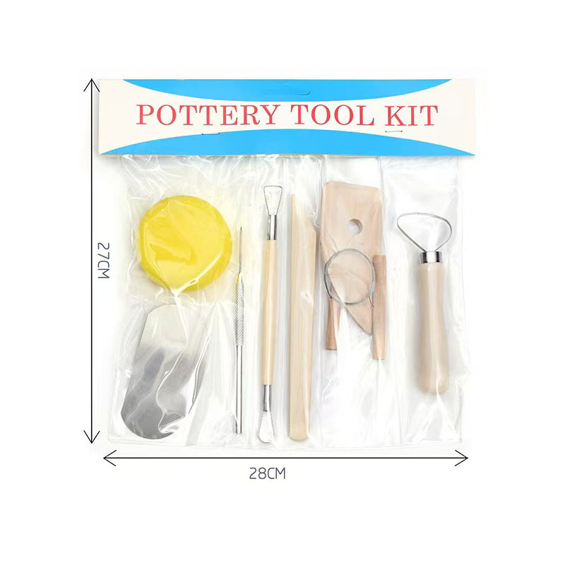 점토 도구 세트 8종 [PVC 패키지]