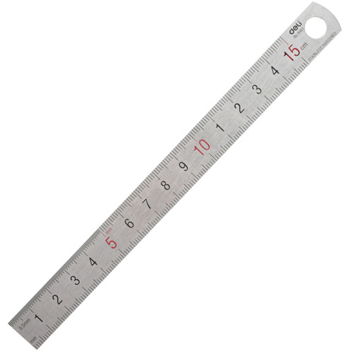 Deli 8461 stainless steel ruler 15cm steel ruler scale accurate and durable steel ruler office stationery supplies wholesale