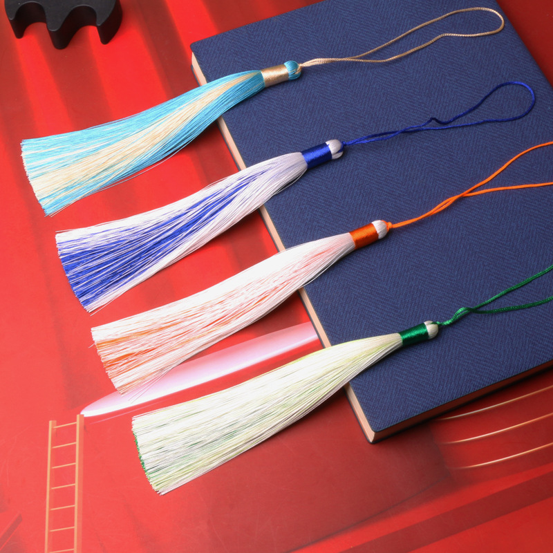 16CM Double Color Sandwich Tassel Handbag Hanfu Cheongsam Home Accessory Scented Bag Bookmark Musical Instrument Pendant Tassel Decor