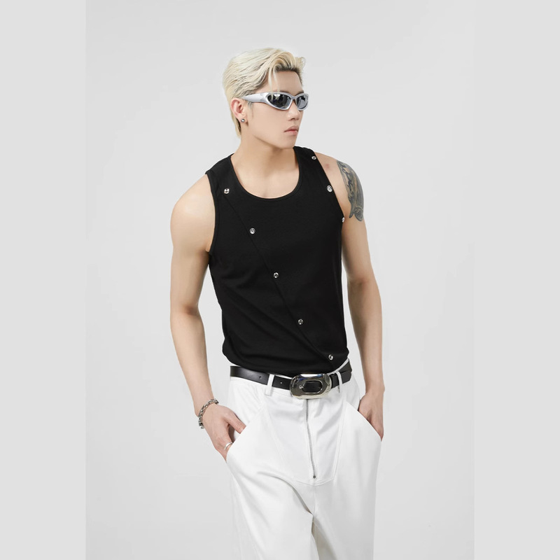 2026 American-Style Trendy High Street Sleeveless Vest for Men, Summer Versatile Loose Heavyweight Sports Tank Top T-Shirt 2026 American-Style Trendy High Street Sleeveless Vest for Men, Summer Versatile Loose Heavyweight Sports Tank Top T-Shirt