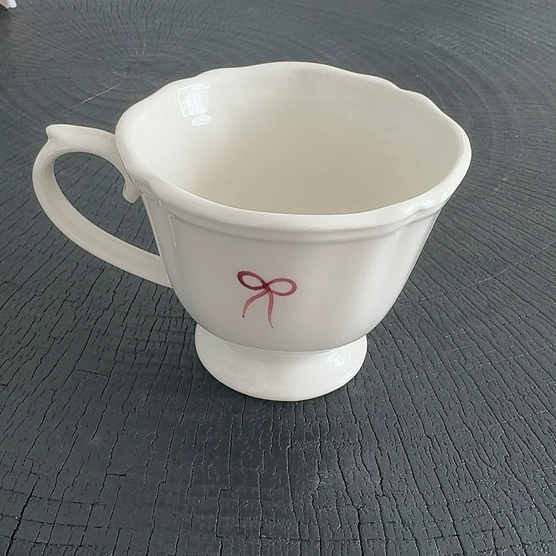 Japanese high quality afternoon tea, ceramic tableware with bow