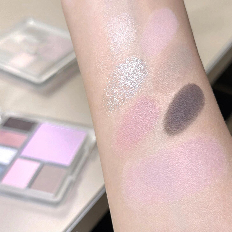 TINGPHE nuevo producto Sombra de ojos de 7 colores, rubor, repara el rostro, disco integrado multifuncional de alto brillo, mate y baja plenitud