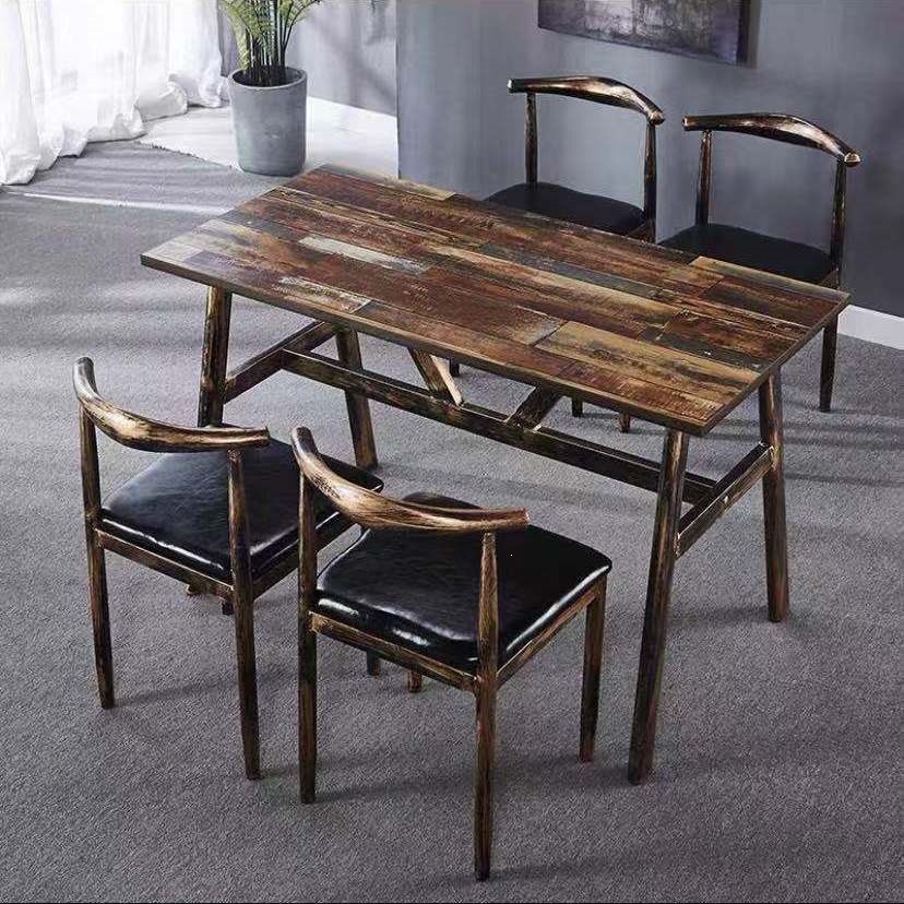Restaurante de restaurante restaurante restaurante de fideos mesa de comedor snack barbecue hot pot restaurante de comida rápida mesa y silla combinación de mesa de comedor económico