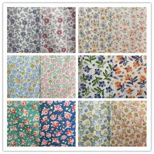 批发1.6米宽新款日式小碎花印花布纯棉布连衣裙服装睡衣床品布料