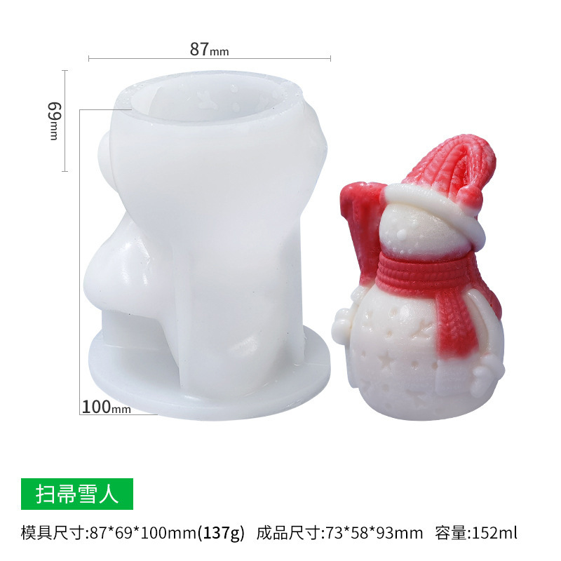 diy Christmas Tree Aromatherapy Candle Silicone Mold Christmas Flavor Handmade Soap Ice Block Gypsum Ornaments Silicone Mold