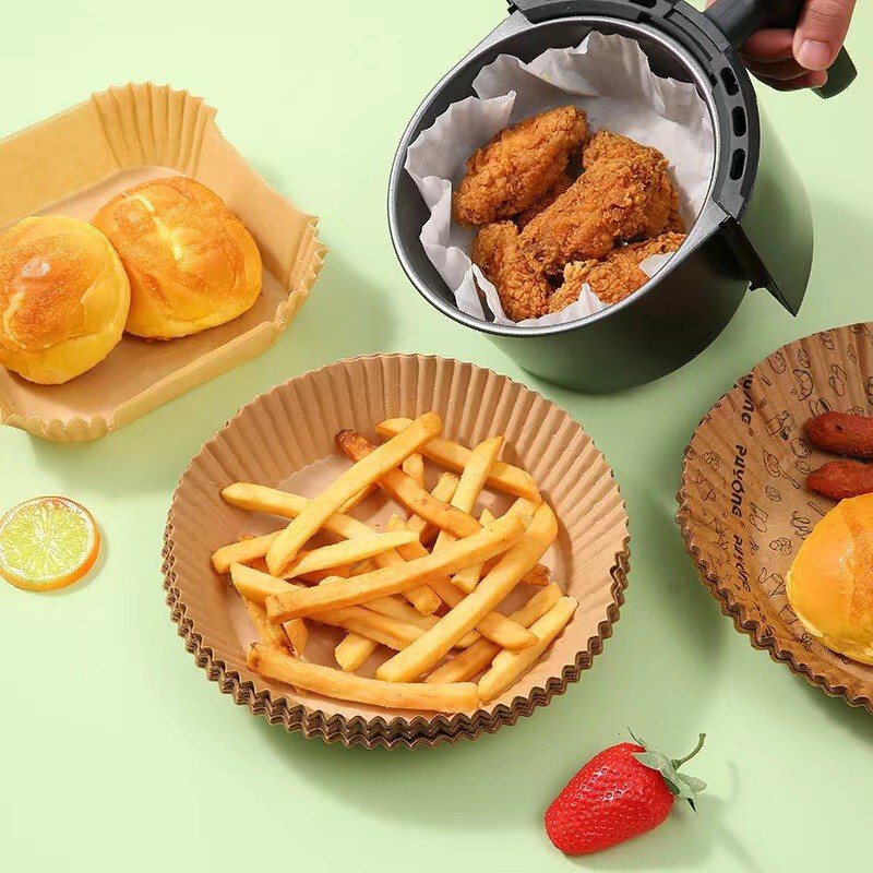 エアフライヤー紙焙煎専用紙皿耐高温吸油紙マット食品級専用エアフライヤー紙|undefined