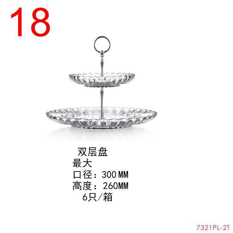 Luz de lujo de cristal plato de fruta KTV Hotel pierna alta grande tazón de fruta seca plato de aperitivos tazón de caramelo Cubo de fruta a rayas