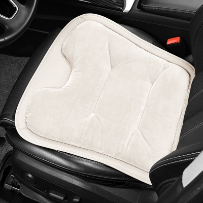 rear car cushion winter, Wool pad - front-row-leaflet-ideal-white