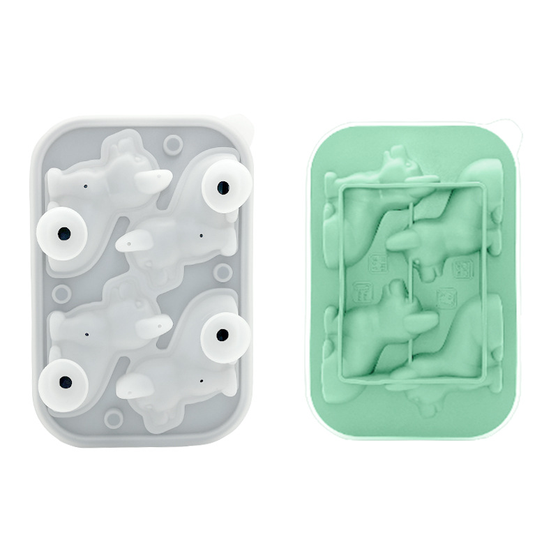 Bandeja de Hielo de Silicona, Molde Transparente para Bolas de Hielo, Cubitos de Hielo para Whisky, Bandeja de Hielo Grande de Silicona con Forma de Perro Bulldog Corgi