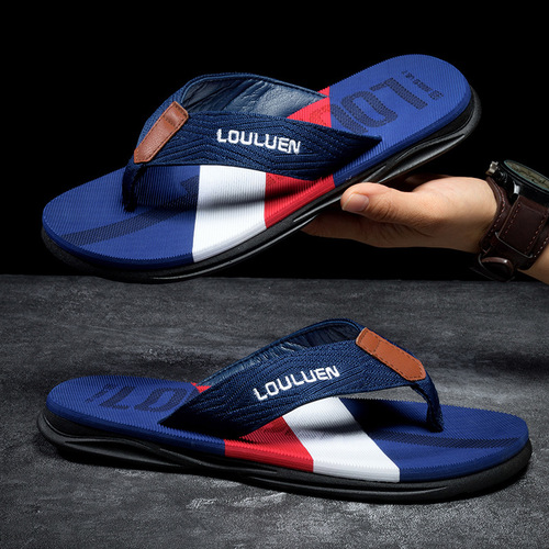 Summer flip-flops for men wholesale outdoor Korean style trendy outer wear beach shoes men's slippers non-slip sandals