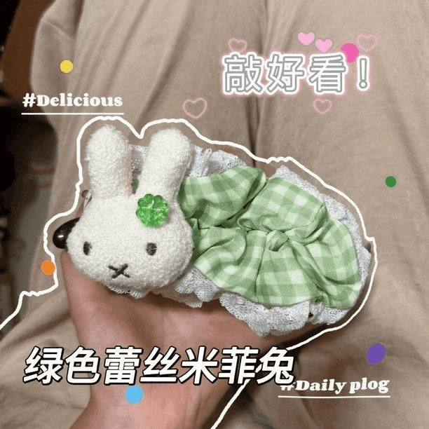 时尚可爱波点大号米菲兔巨显发量多香蕉夹后脑勺盘发百搭少女发饰|undefined