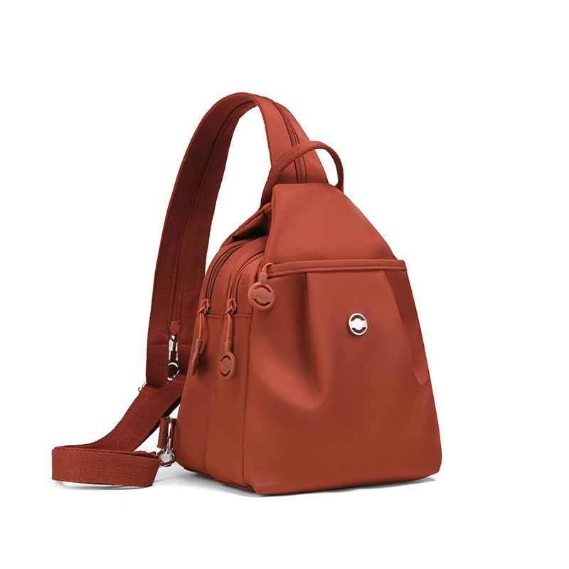 2025 New Travel Backpack Anti-Theft Simple Versatile Women's Chest Bag Fashion Oxford Cloth Casual Small Backpack - Thumbnail 6