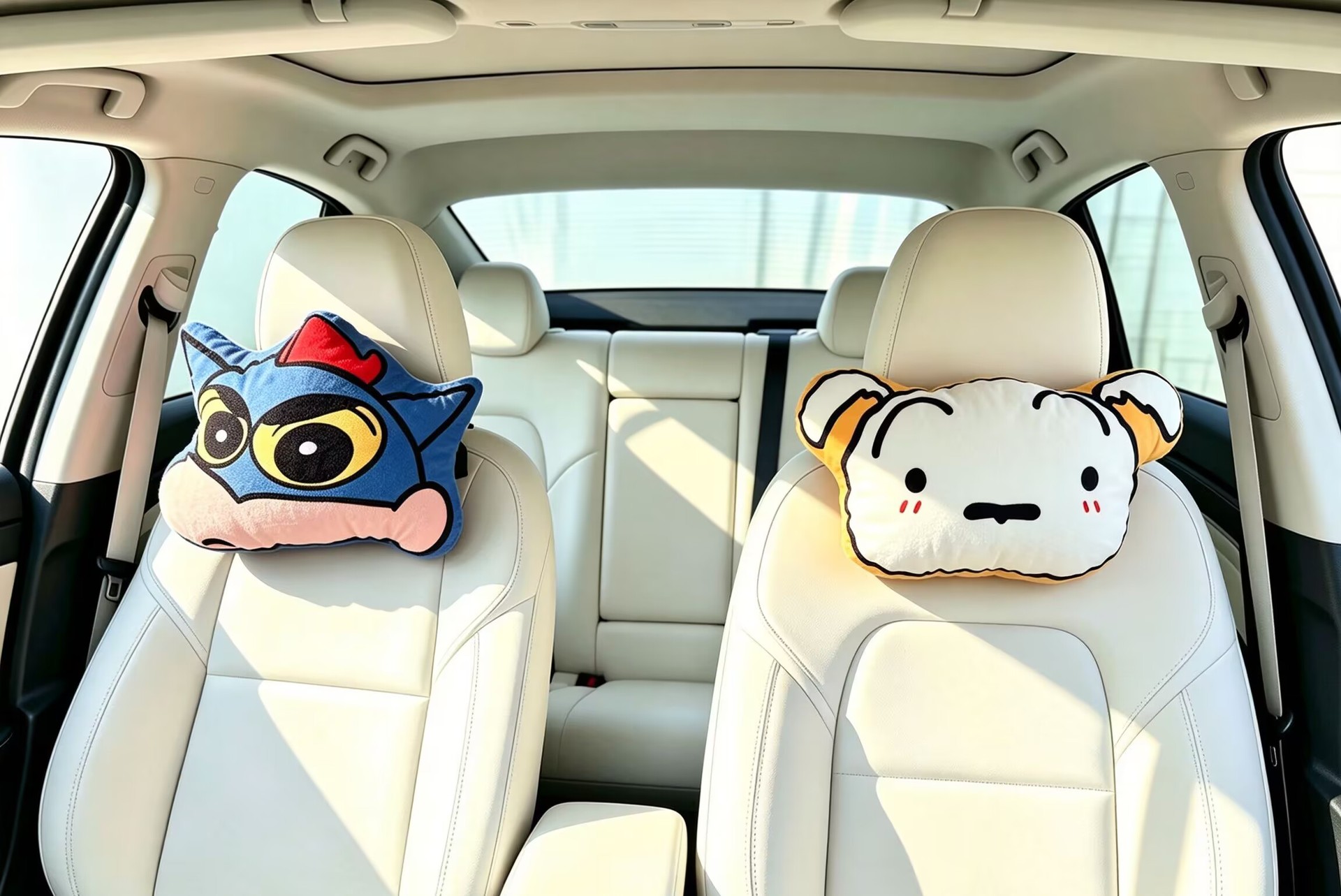 Cute Crayon Shin-chan car headrest, car neck pillow, cartoon cute headrest, car interior accessory