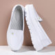 Soft-soled nurse shoes genuine leather summer hollow breathable non-slip non-smelly feet small daisy small white shoes comfortable medical shoes for women