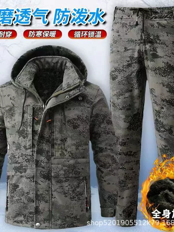 Мужской теплый прочный водостойкий холодостойкий камуфляжный Overall