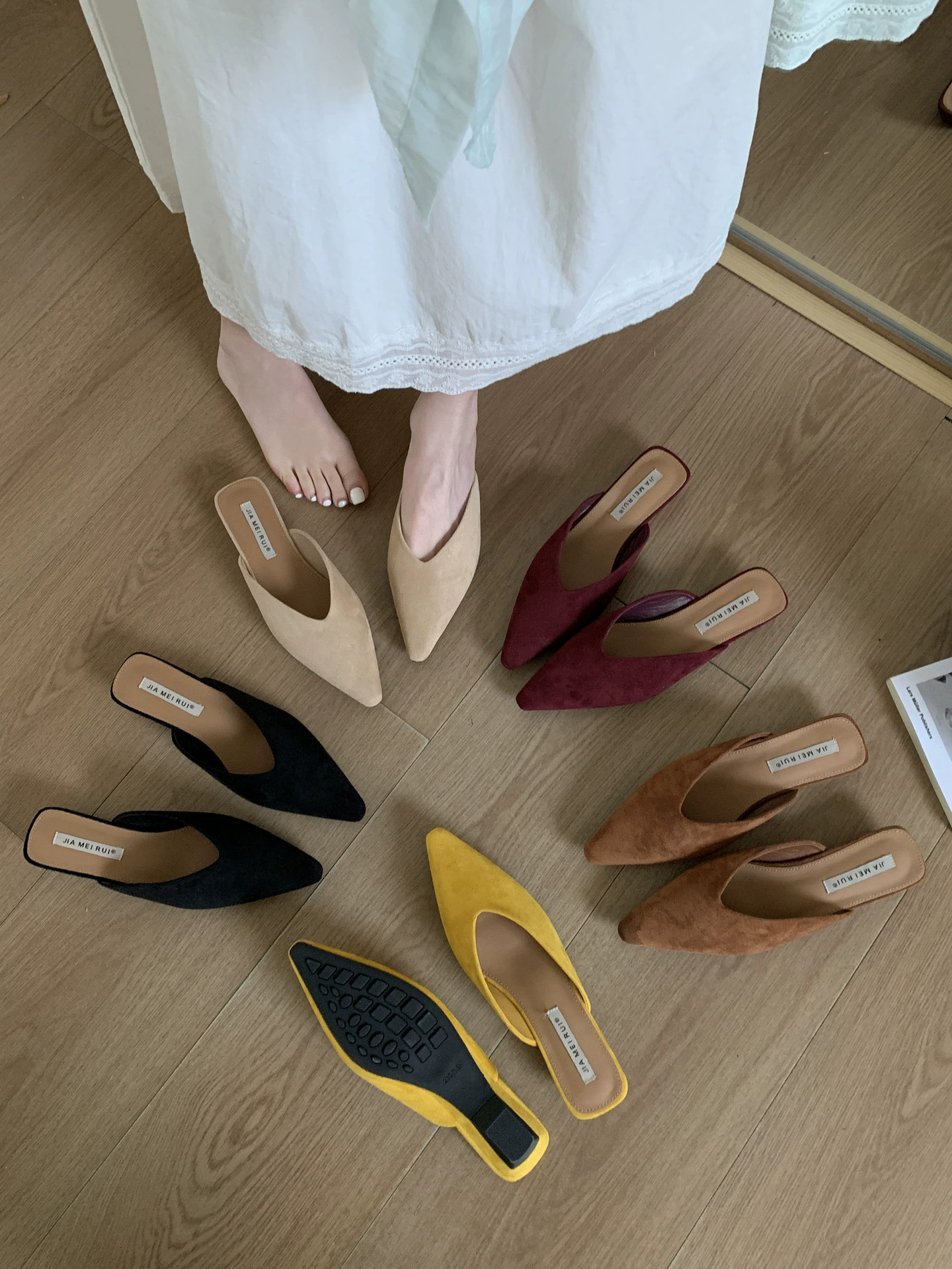 Летняя одежда 2025 новый педаль ленивый прилив мягкого дна моды французского темперамента