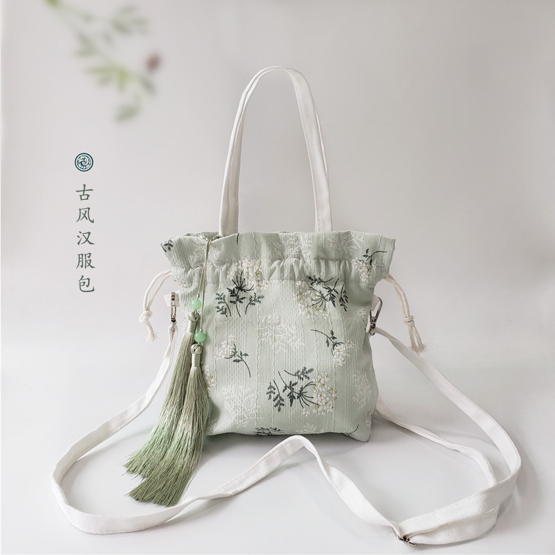 新款森系汉元素竹子图案古风汉服包斜跨包手提搭配古装文艺古风-阿里巴巴